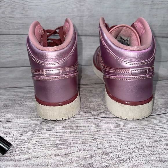 Jordan 1 Retro Women's 9.5 / 8 Y Metallic Pink Rose Very Clean - Picture 5 of 11